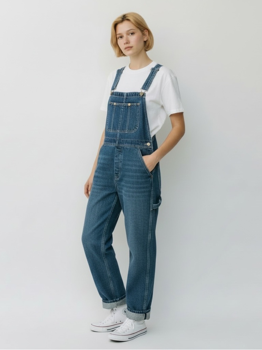 Vintage 90s Y2K Cherokee Denim Overalls Size Small Straight Leg Utility Workwear